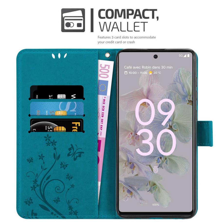 Cadorabo  Coque pour Google PIXEL 6A fleurs etui 
