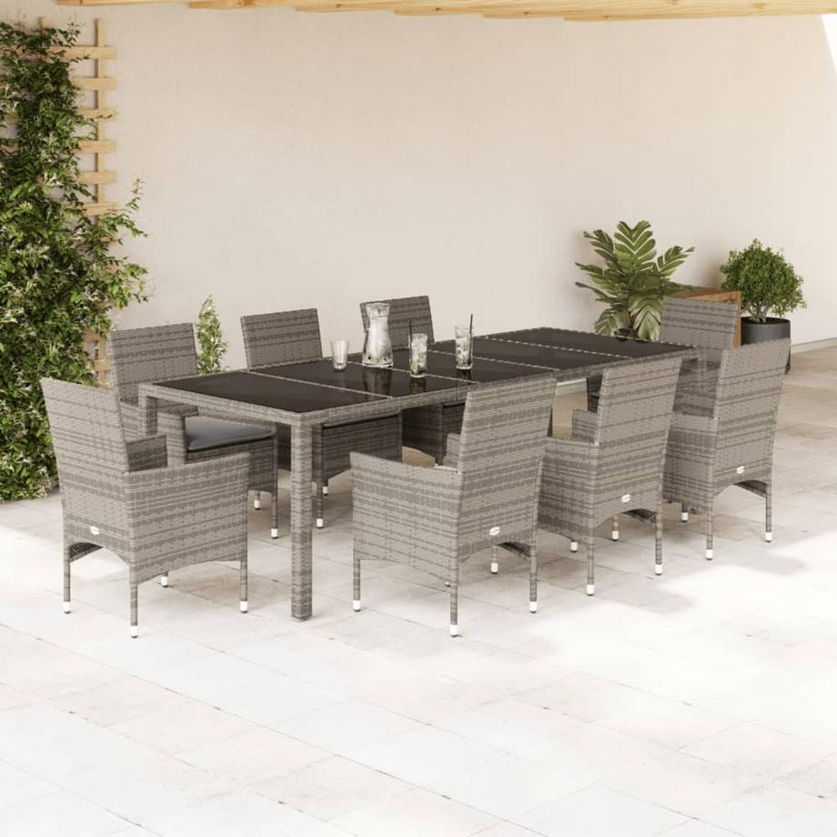 VidaXL set da pranzo da giardino Polirattan  