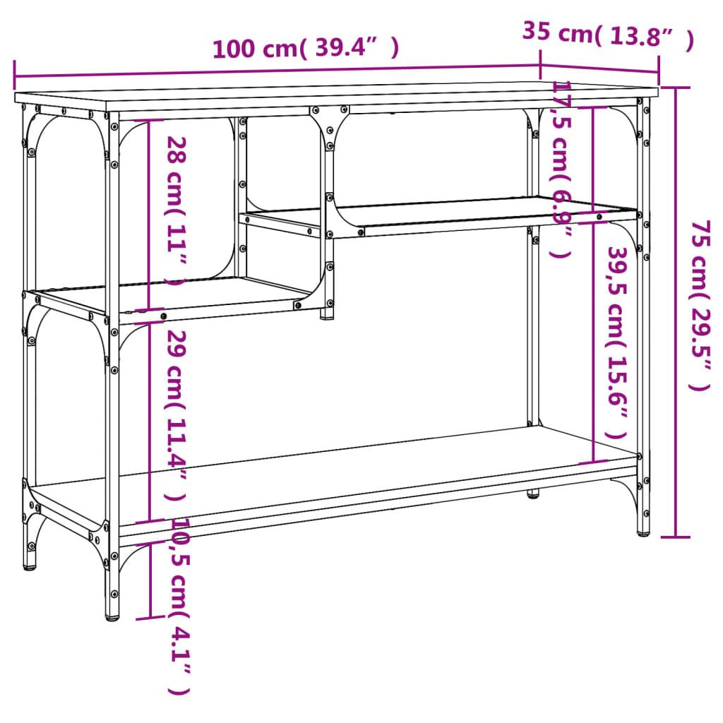 VidaXL Table console bois d'ingénierie  