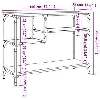 VidaXL Table console bois d'ingénierie  