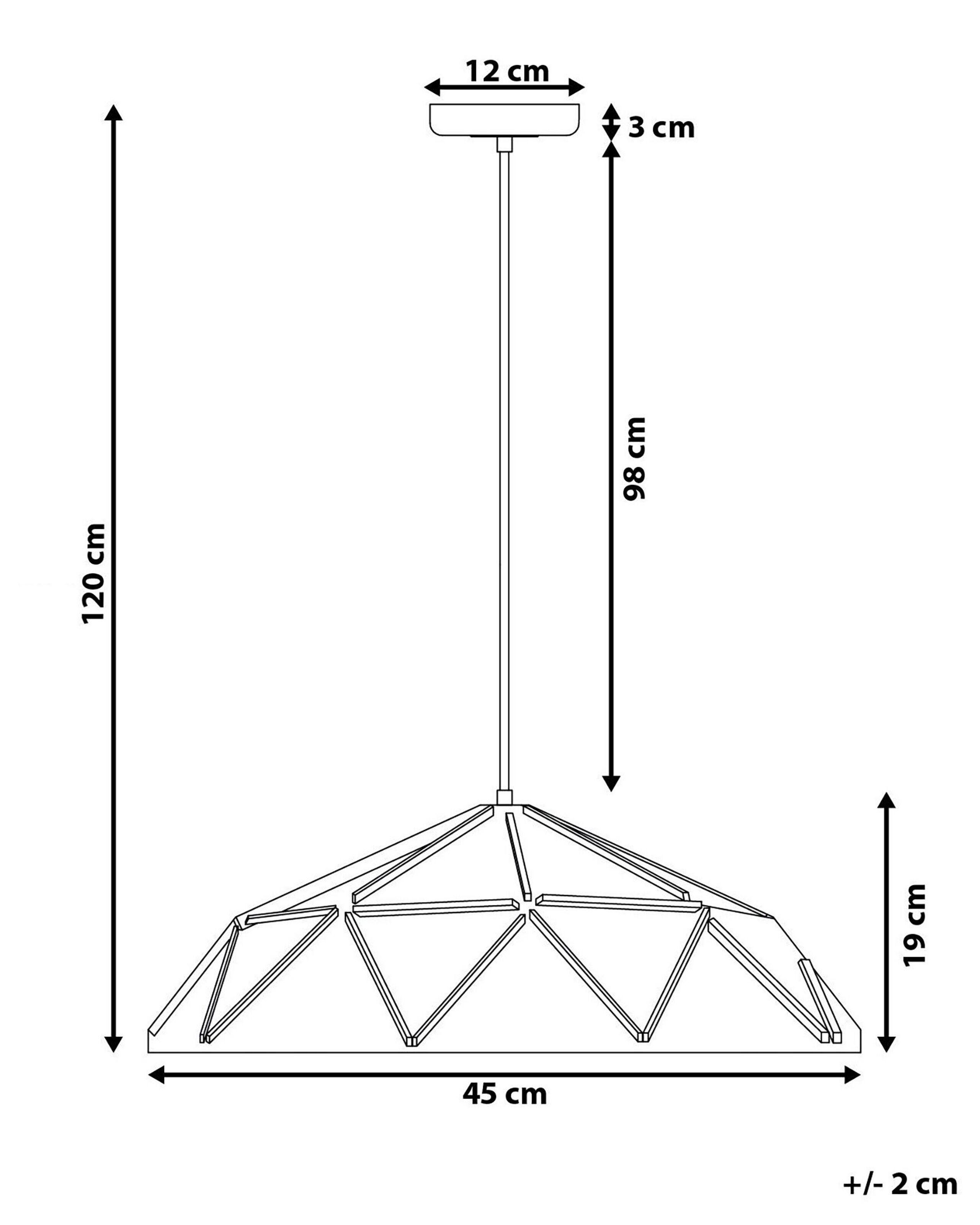 Beliani Lampe suspension en Métal Moderne SENIA  