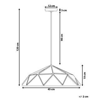 Beliani Lampe suspension en Métal Moderne SENIA  