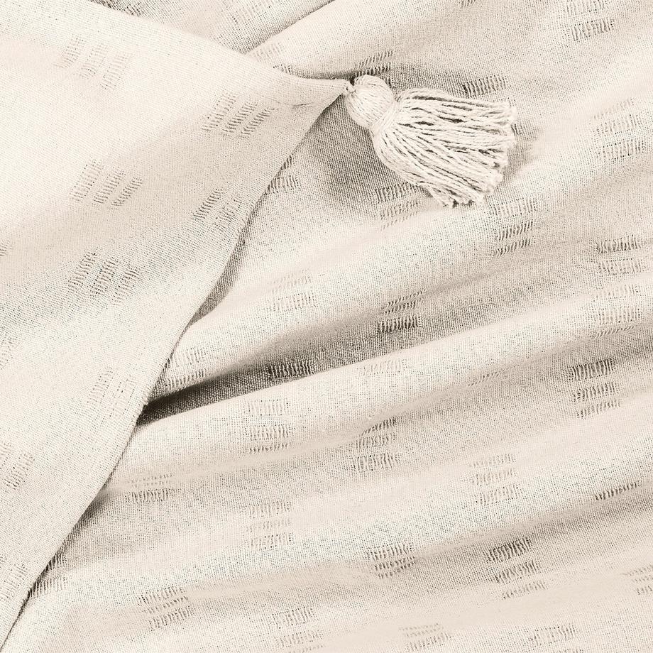 La Redoute Intérieurs Nado Plaid Coton avec Pompons  