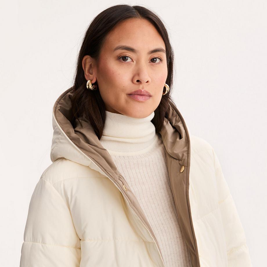 La Redoute Collections Doudoune longue réversible à capuche fixe  