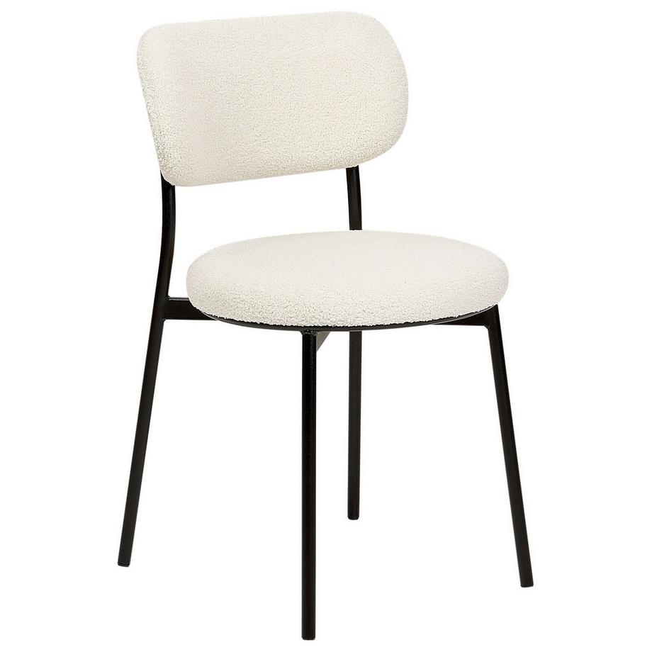 Beliani Lot de 2 chaises de salle à manger en Bouclé Moderne CASEY  