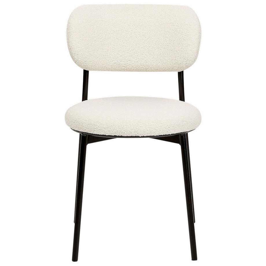 Beliani Lot de 2 chaises de salle à manger en Bouclé Moderne CASEY  