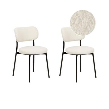 Lot de 2 chaises en Bouclé Moderne CASEY