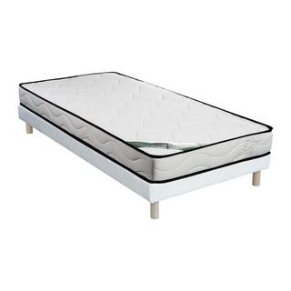 Vente-unique Set 90 x 190 cm Rete a doghe con giroletto + Materasso schiuma e rivestimento bambù  - KANANI di NATUREA  