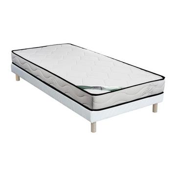 Set 90 x 190 cm Rete a doghe con giroletto + Materasso schiuma e rivestimento bambù  - KANANI di NATUREA