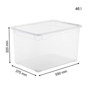 rotho Aufbewahrungsbox CLEAR 46L  