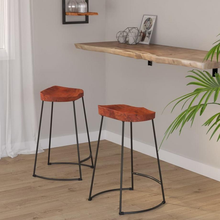 VidaXL Tabouret de bar teck  