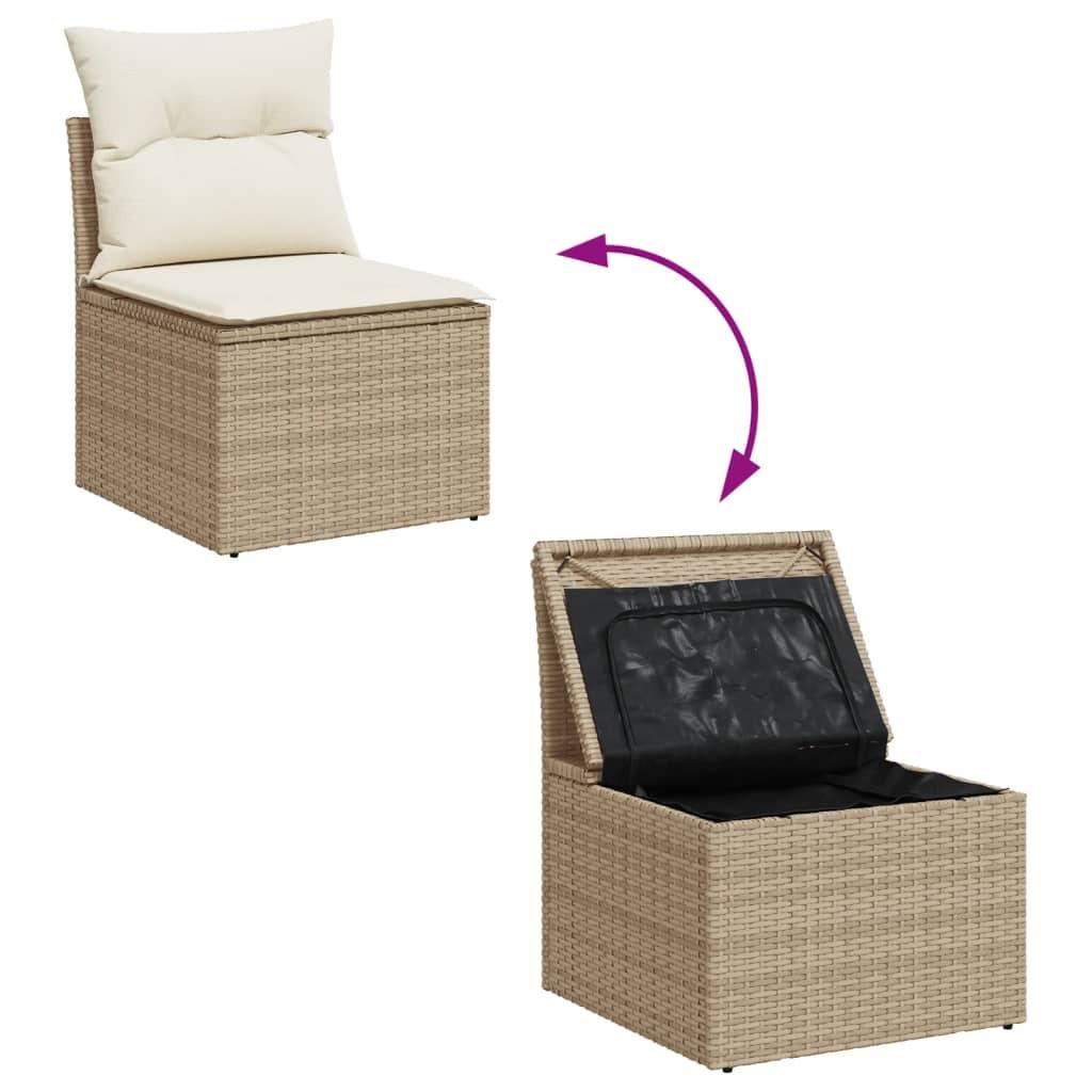 VidaXL set divano da giardino Polirattan  