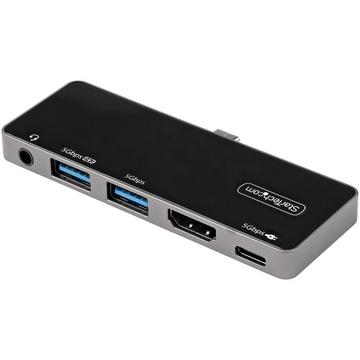 Adaptateur Multiport USB-C - USB-C vers 4K 60Hz HDMI 2.0 - Power Delivery Passthrough 100W - Hub USB 3.0 3 Ports - Audio - Mini Dock USB-C - Travel Dock USB Type-C