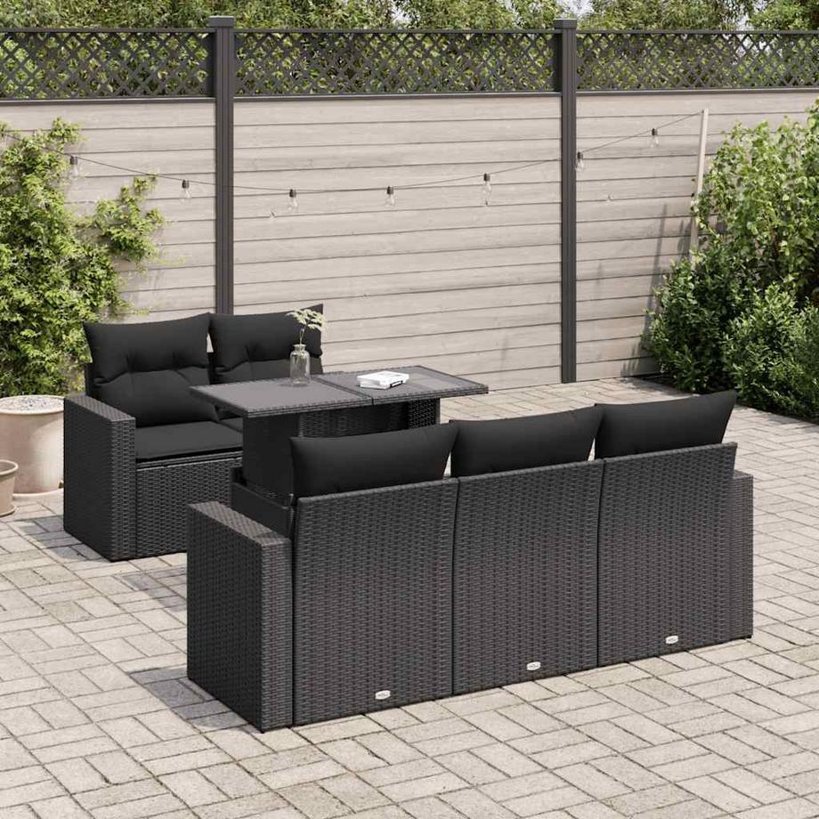 VidaXL Ensemble de canapés de jardin rotin synthétique  