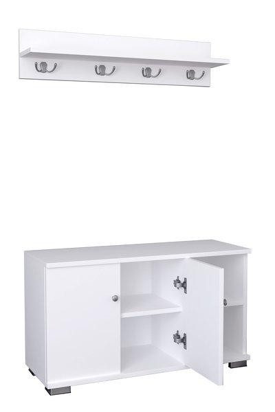 VCM 2-tlg. Holz Sitzbank Schuhschrank Schuhregal Garderobe Dielenmöbel Gados L  