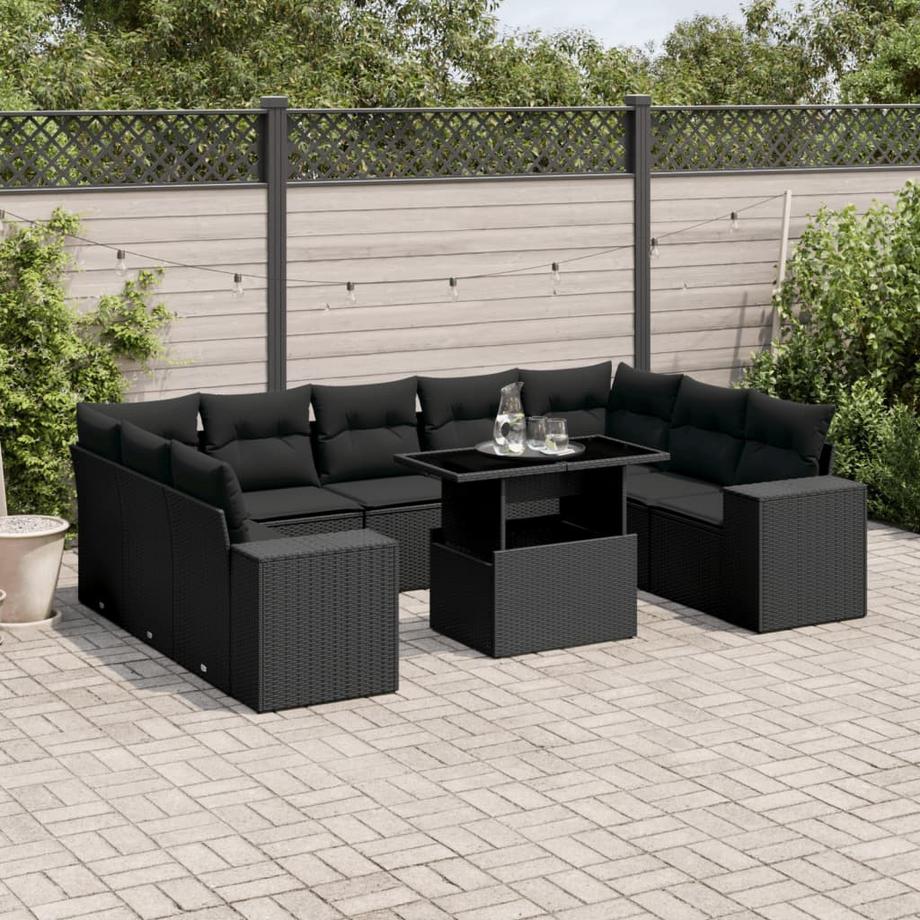 VidaXL set divano da giardino Polirattan  