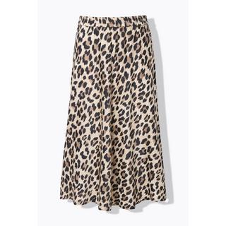 Studio Untold Jupe midi A-Line Satin Scintillant Léopard  