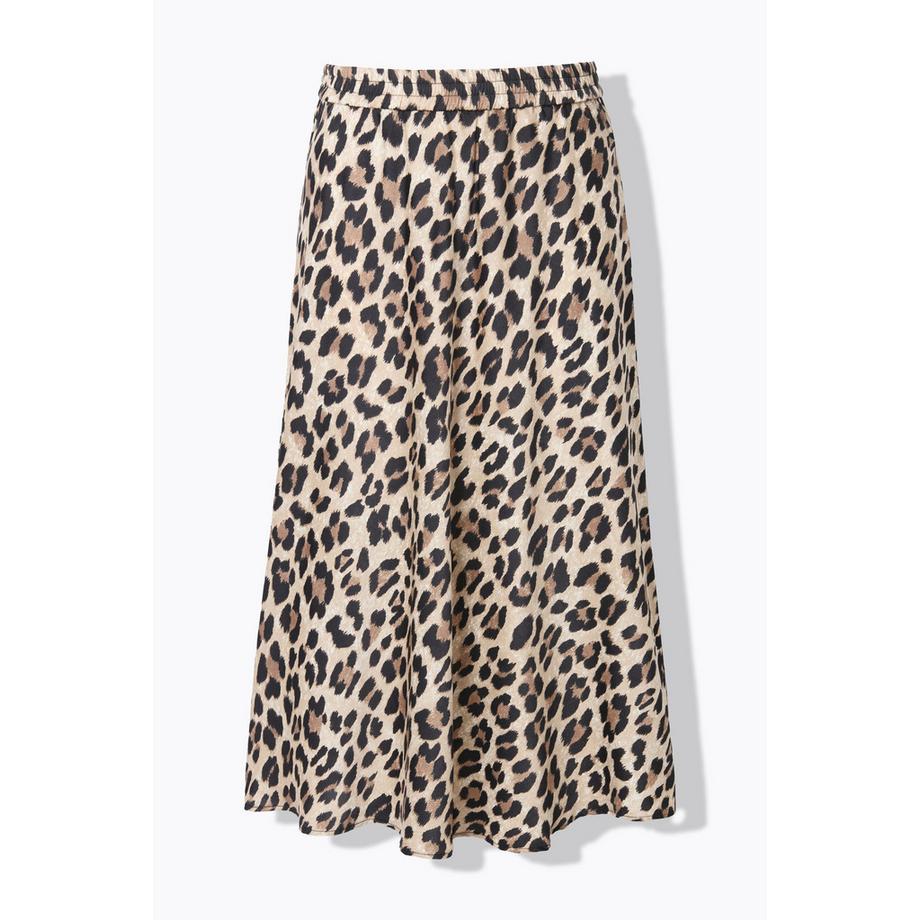 Studio Untold Gonna midi A-Line Raso Scintillante Leopardato  