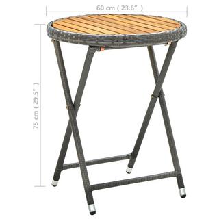 VidaXL Table à thé rotin synthétique  