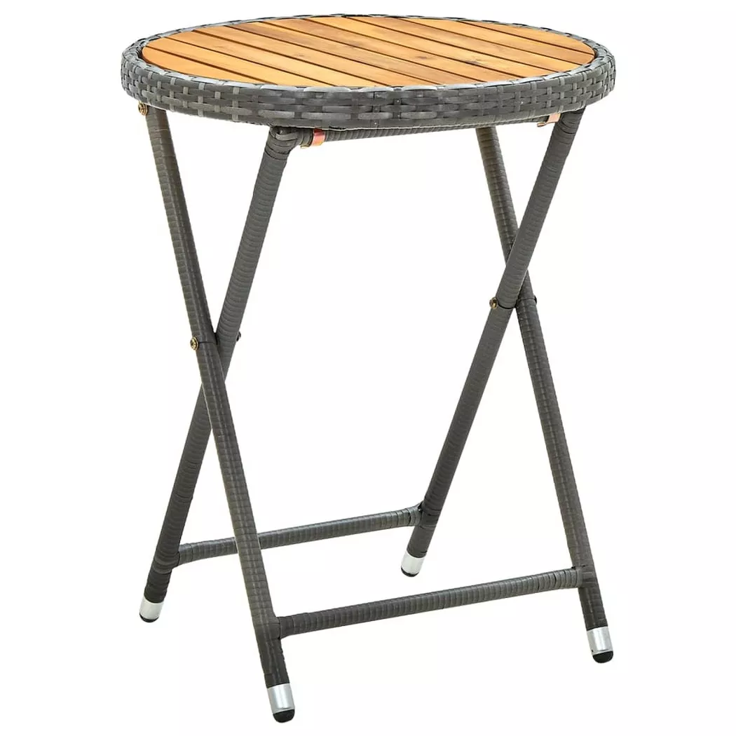 VidaXL - Table à thé rotin synthétique, One Size, Gris