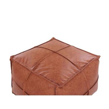 Pouf en Cuir PU Rustique BORI