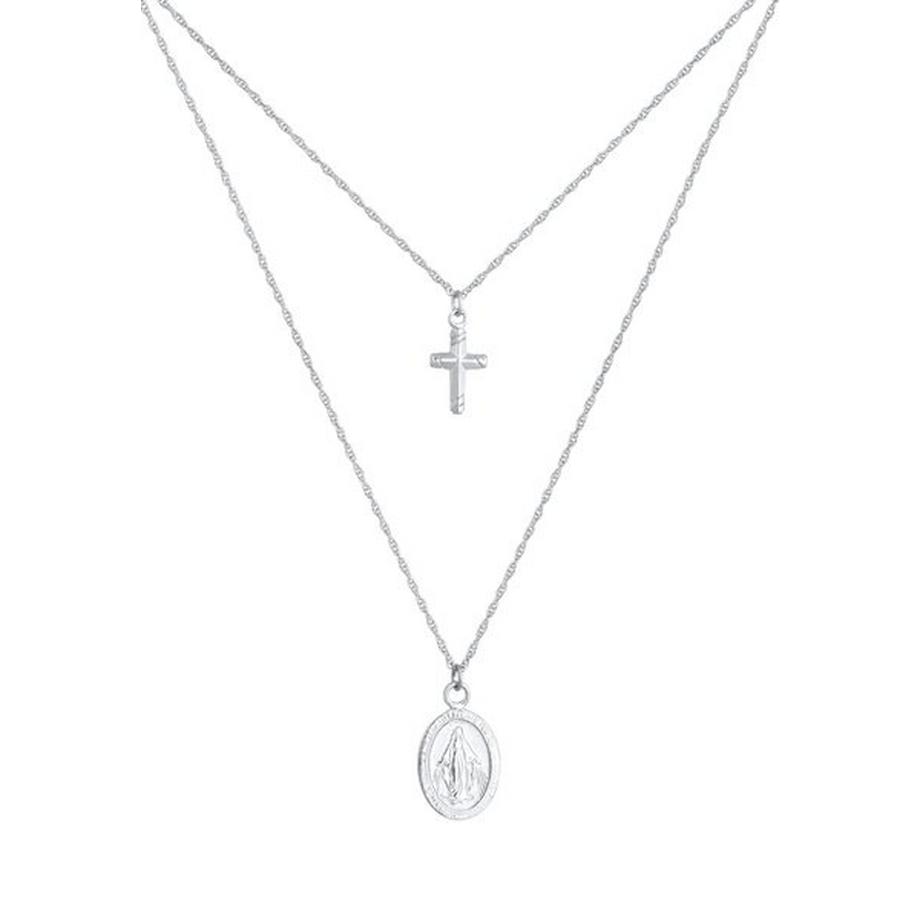 Elli  Collier Image De La Vierge Marie Croix 