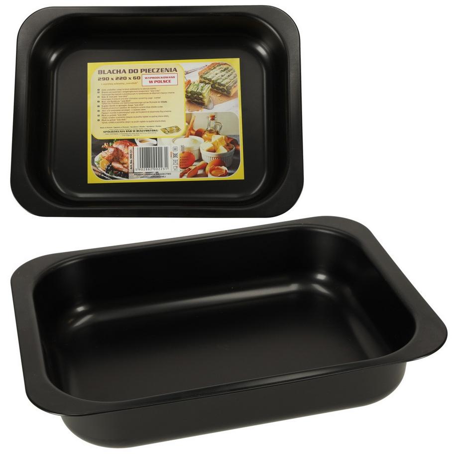 Pricenet  Plaque à pâtisserie multi-usages 29cm x 22cm x 60cm noire 