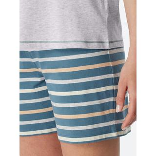 Schiesser Pigiama Top Maniche Corte Pantaloncini a Righe  