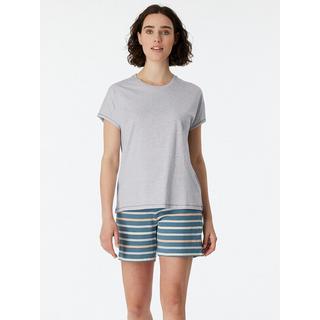 Schiesser Pigiama Top Maniche Corte Pantaloncini a Righe  