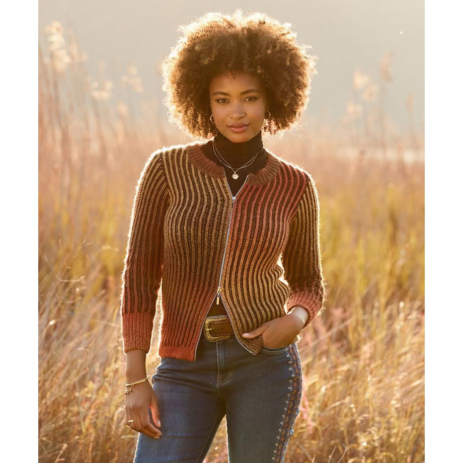 Joe Browns Strukturierter Rippstrick Zip Cardigan  