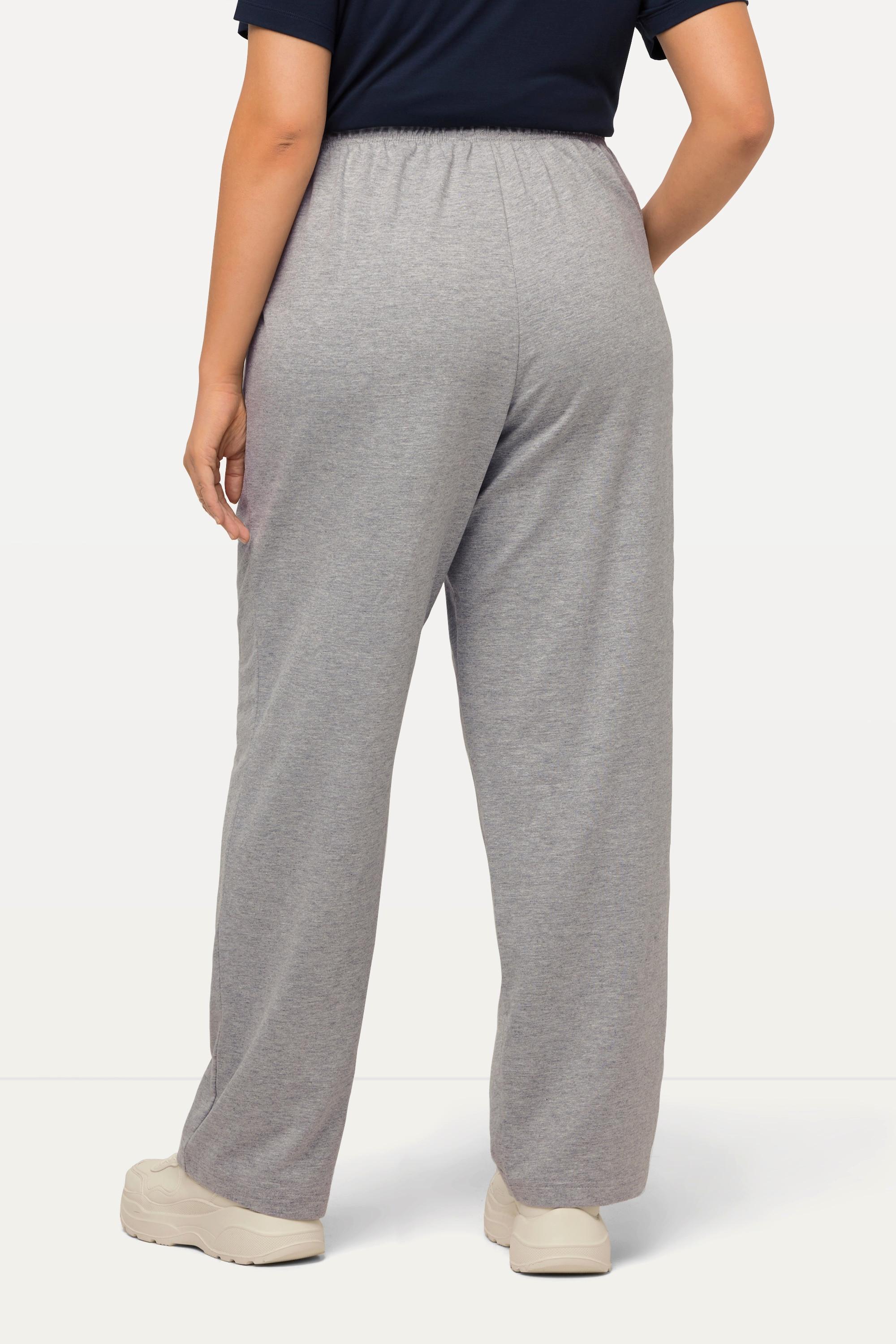 Ulla Popken Pantaloni sportivi Gamba dritta Cintura elastica  