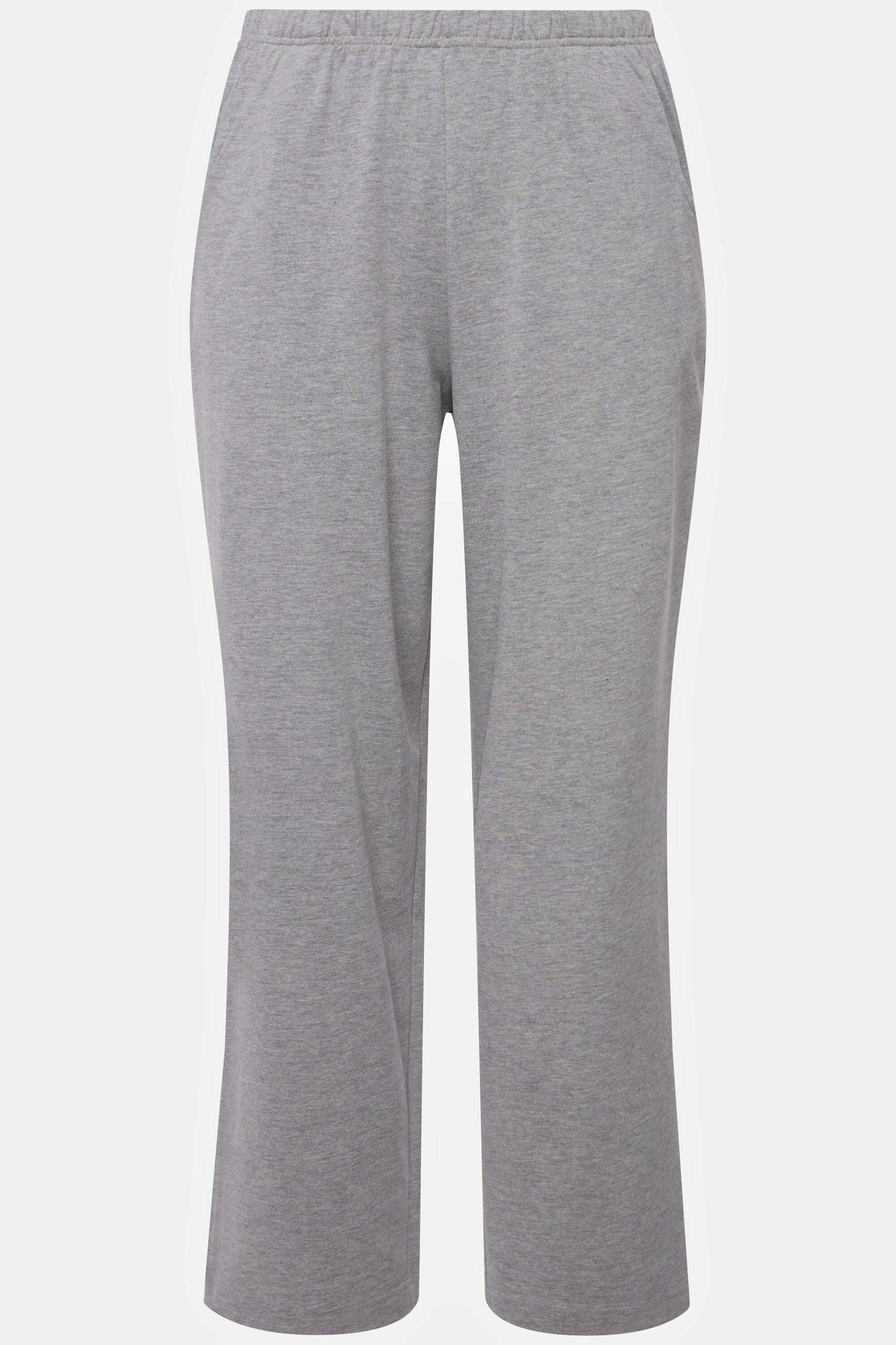 Ulla Popken Pantaloni sportivi Gamba dritta Cintura elastica  