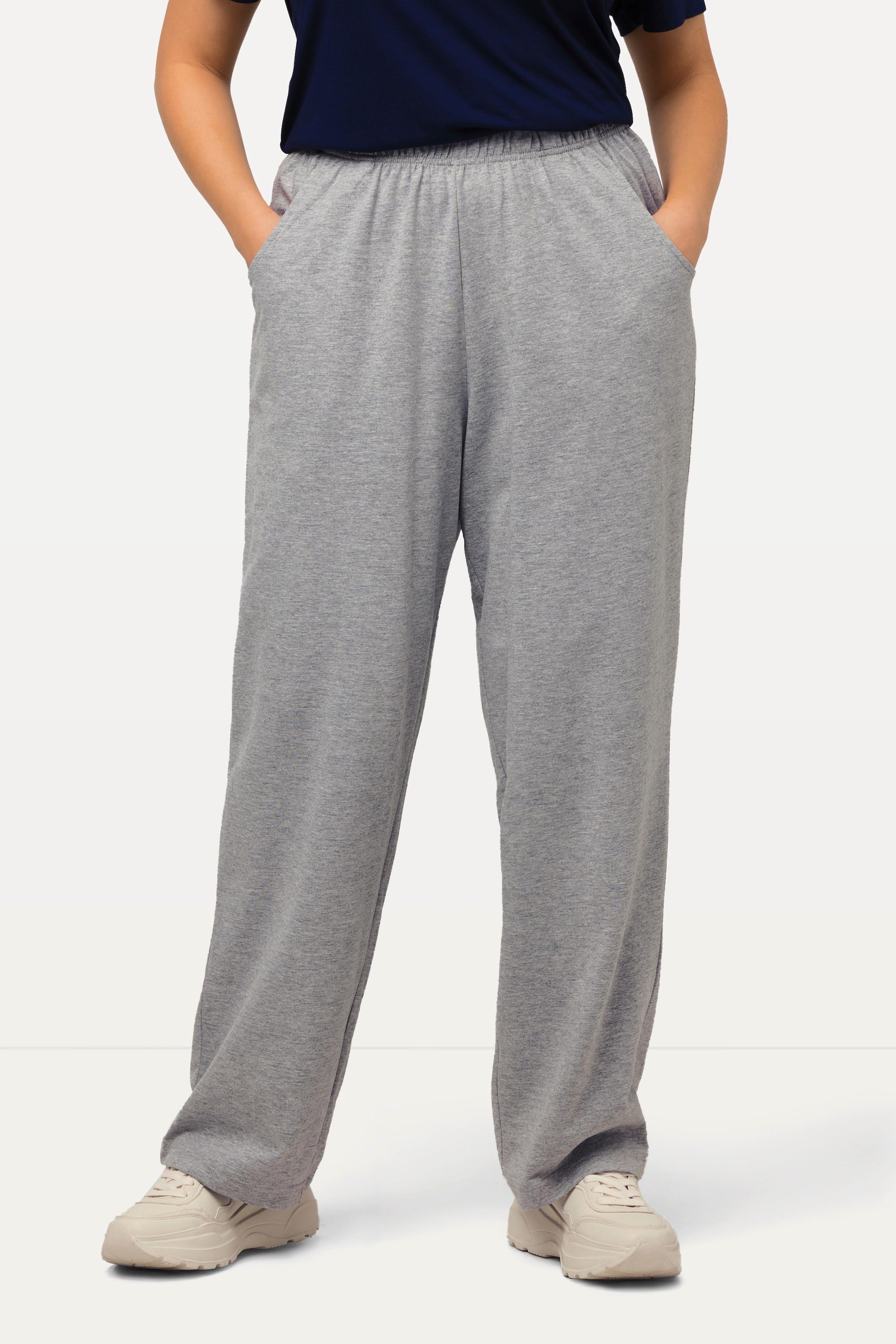 Ulla Popken Pantaloni sportivi Gamba dritta Cintura elastica  