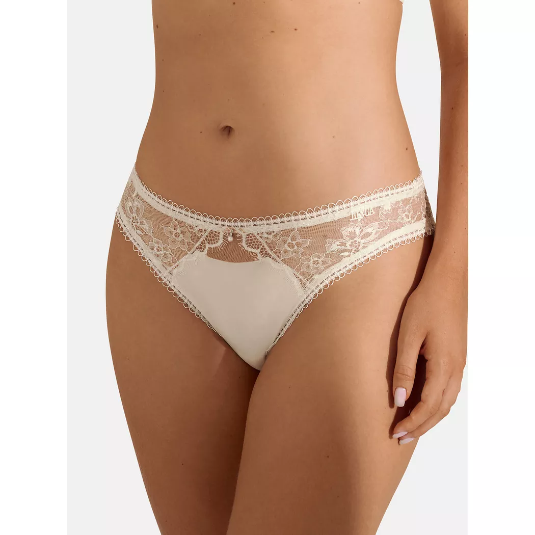 Lisca - Slip Daydream Hochzeit, für Damen, Beton-Optik / Weiss, Größe 36