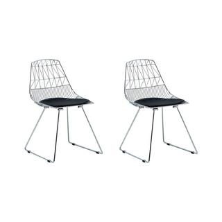 Beliani Lot de 2 chaises en Acier Moderne HARLAN  