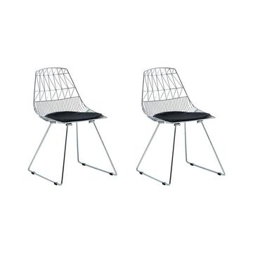 Lot de 2 chaises en Acier Moderne HARLAN