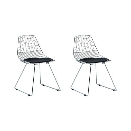 Beliani Lot de 2 chaises en Acier Moderne HARLAN  