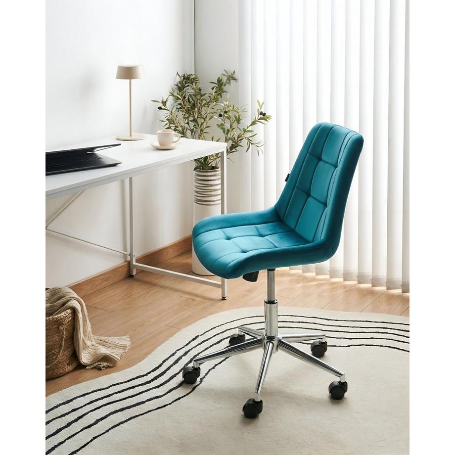 Beliani Chaise de bureau en Velours  MELROSE  