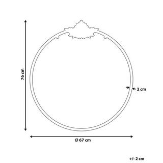 Beliani Wandspiegel aus Eisen Glamourös SOMMANT  