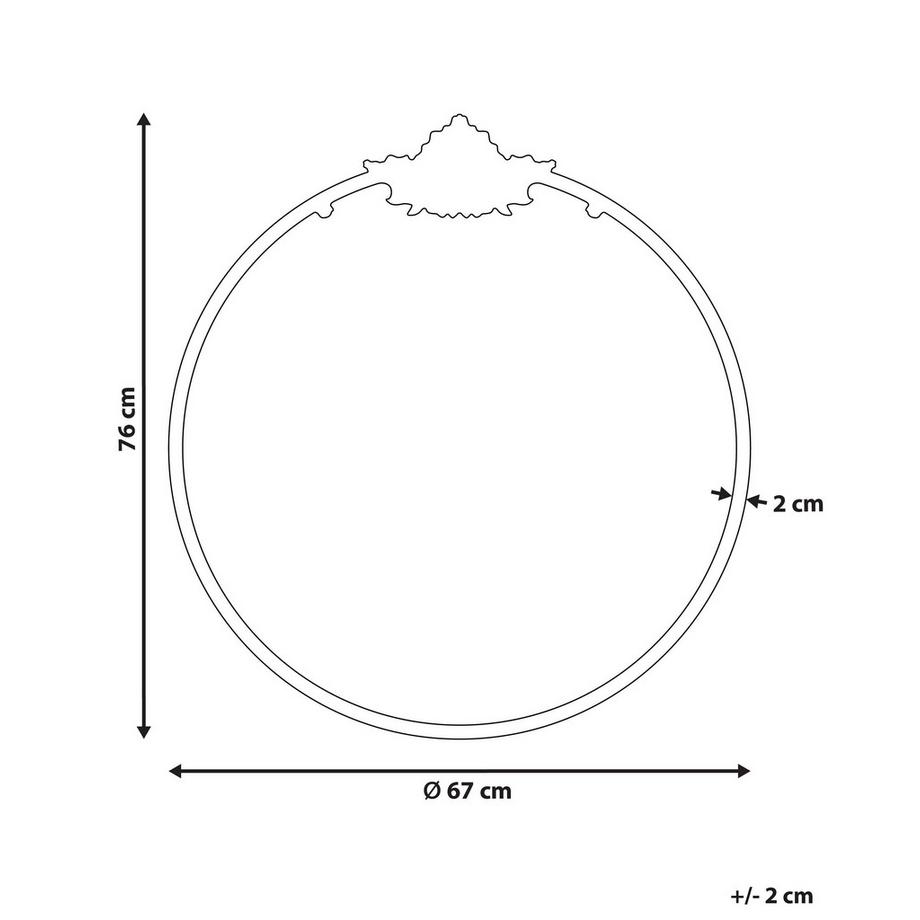Beliani Wandspiegel aus Eisen Glamourös SOMMANT  