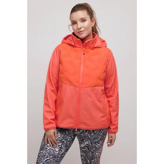 Ulla Popken  Giacca funzionale di softshell con zip a cursore doppio e inserti trapuntati 