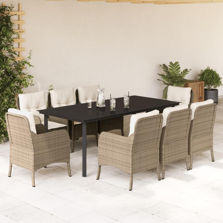VidaXL set da pranzo da giardino Polirattan  