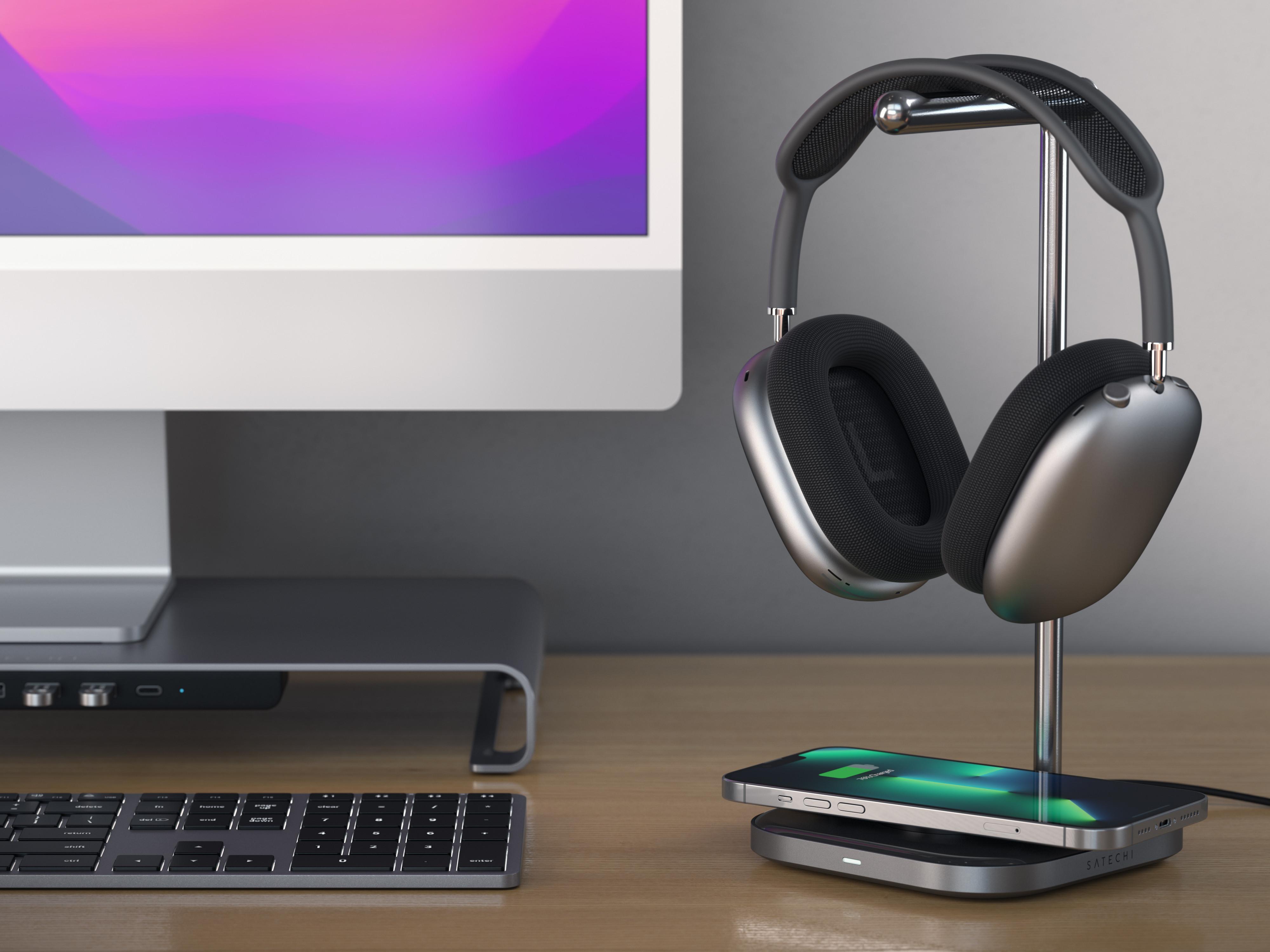 SATECHI  2-in-1 Alu Headphone Stand w. MagSafe Charging 