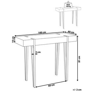 Beliani Console en MDF Industriel ADENA  