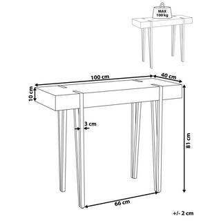 Beliani Konsolentisch aus MDF-Platte Industriell ADENA  