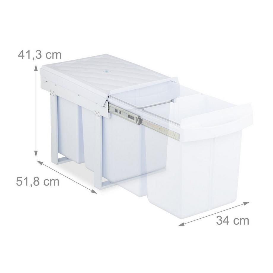 Northix Cestino estraibile per la raccolta differenziata dei rifiuti  