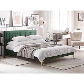 Beliani Bett mit Lattenrost aus Samtstoff Modern LIMOUX  