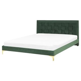 Beliani Bett mit Lattenrost aus Samtstoff Modern LIMOUX  