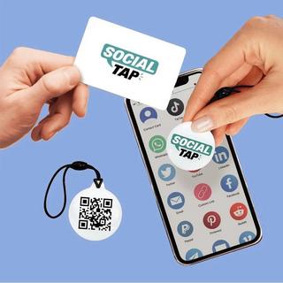 Mikamax Weisser NFC Schlüsselanhänger  