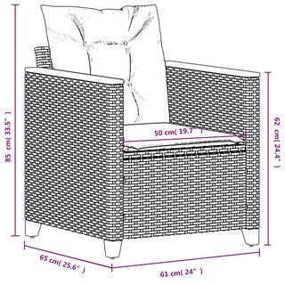 VidaXL Gartenstuhl poly-rattan  